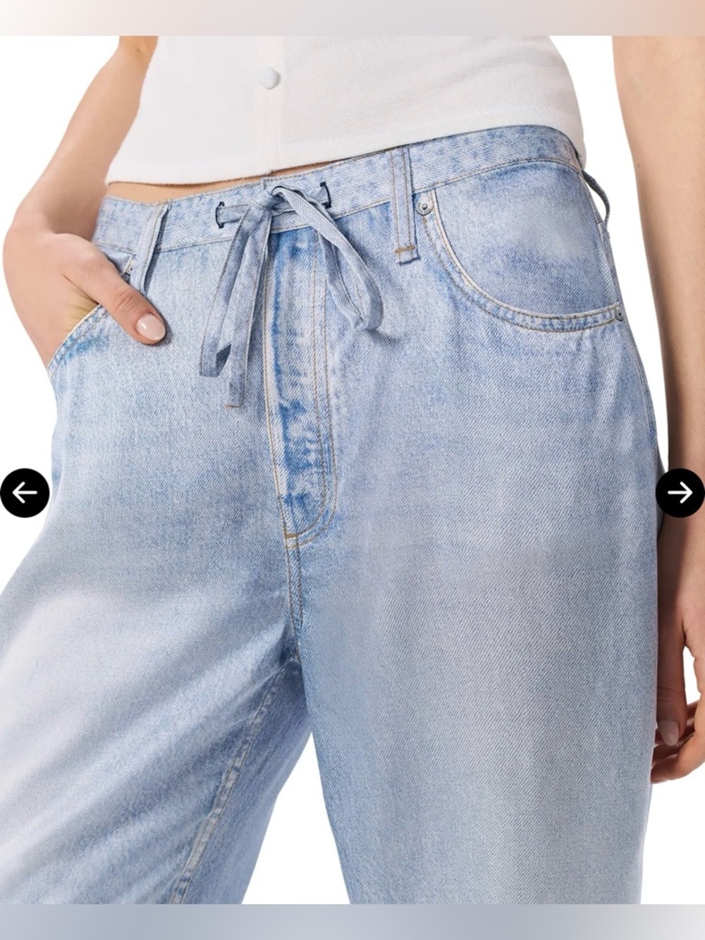 NWT rag & bone Miramar Satin Phoebe Pant in Mica Size Medium - Picture 11 of 11